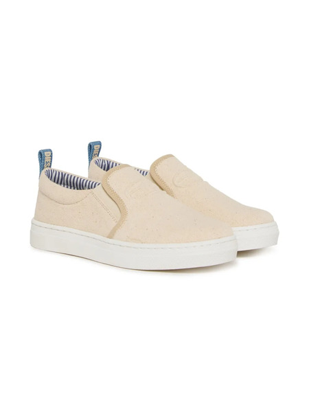  Diesel Kids Logo-debossed Slip-ons Sneakers - Neutrals 