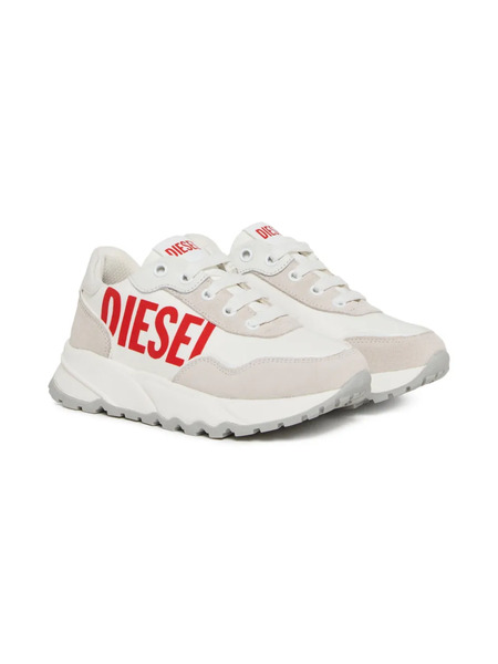  Diesel Kids Logo Inserts Trainers - White 