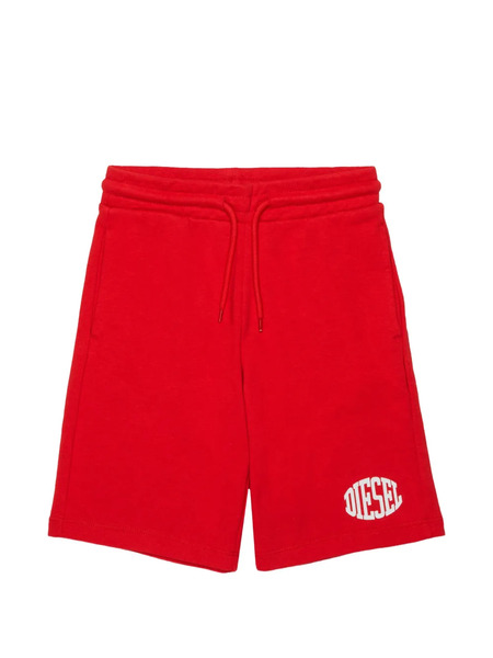  Diesel Kids Logo Shorts - Red 