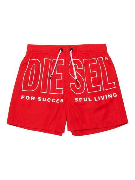  Diesel Kids Midit Drawstring Swim Shorts - Red 
