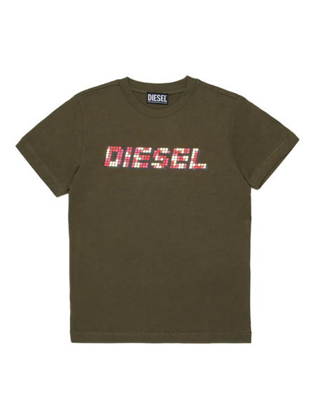  Diesel Kids Pixel-embellished T-shirt - Green 