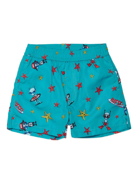  Diesel Kids Printed Swim Shorts - Blue 