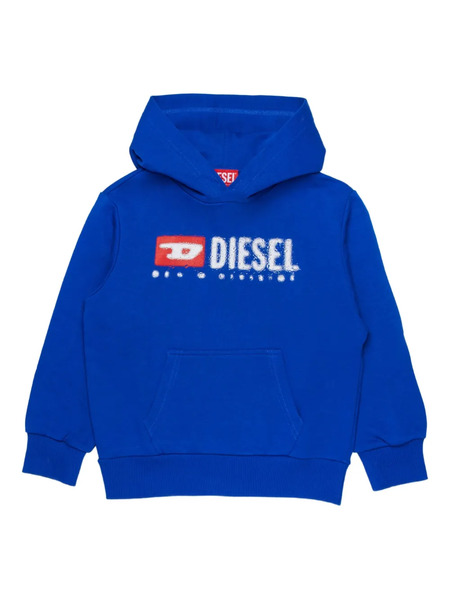  Diesel Kids Sdropshood Over Logo-print Hoodie - Blue 