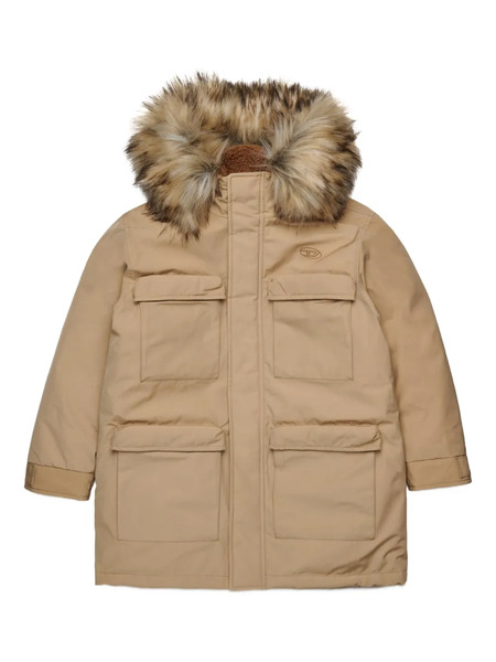  Diesel Kids Shearling Coat - Neutrals 