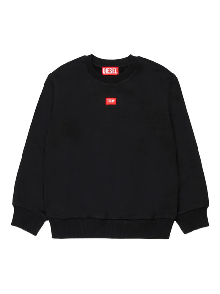 Diesel Kids Sxgin Over Logo-patch Sweatshirt - Black 