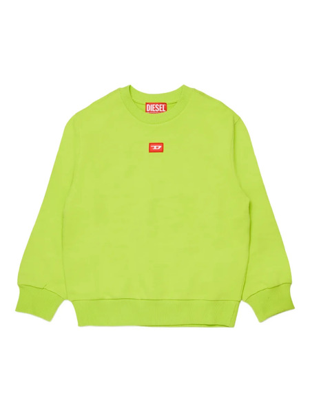  Diesel Kids Sxgin Over Logo-patch Sweatshirt - Green 