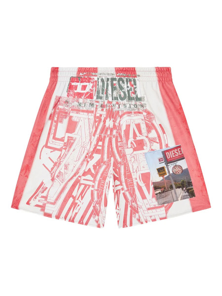  Diesel Kurt Graphic-print Shorts - Red 