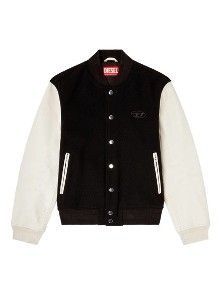  Diesel L-arry-wrd Bomber Jacket - Black 