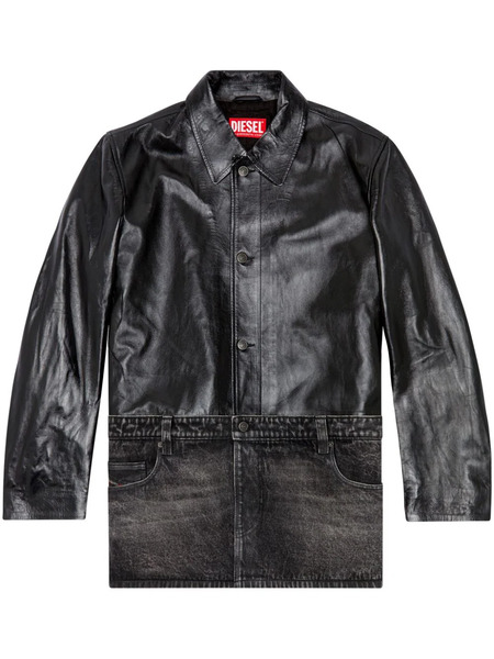 Diesel L-bretch Leather Jacket - Black 