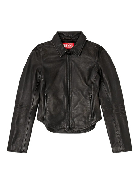  Diesel L-egrad Zip-front Shearling Jacket - Black 