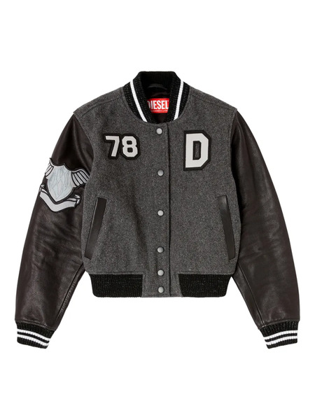 Diesel L-real-cp Phoenix-embroidered Jacket - Grey 