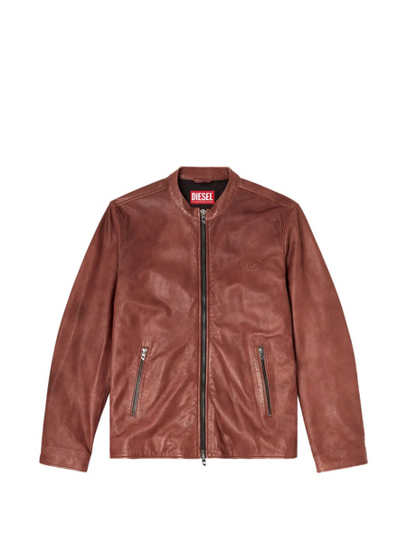  Diesel L-tad-bkbx Leather Jacket - Brown 
