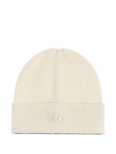  Diesel Logo-detail Beanie Hat - Neutrals 