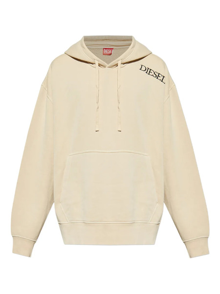 Diesel Logo-embroidered Hoodie - Neutrals 