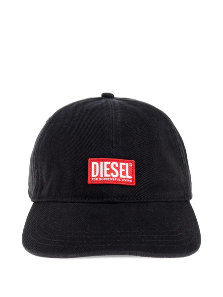  Diesel Logo-patch Baseball Cap - Black 