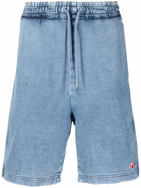  Diesel Logo-patch Denim Shorts - Blue 