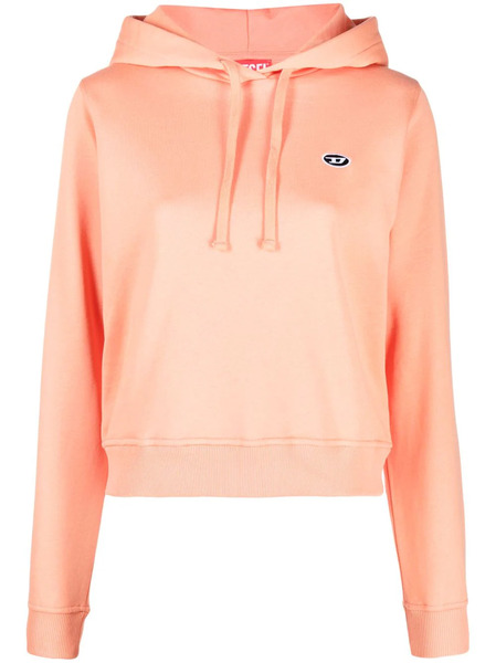  Diesel Logo-patch Drawstring Hoodie - Orange 