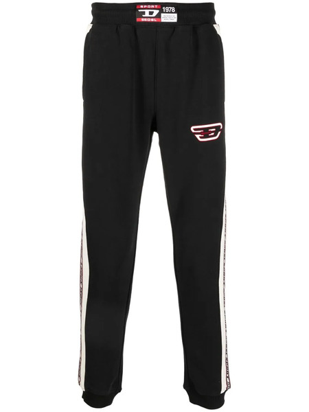  Diesel Logo-patch Performance Track Pants - Black 