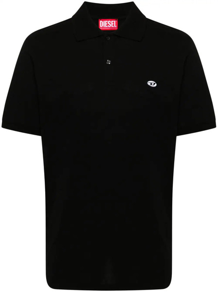  Diesel Logo-patch Polo Shirt - Black 