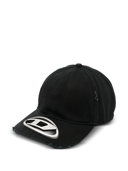  Diesel Logo-plaque Distressed Baseball Hat - Black 