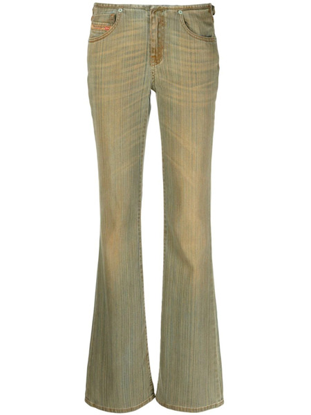  Diesel Logo-plaque Flared Jeans - Brown 