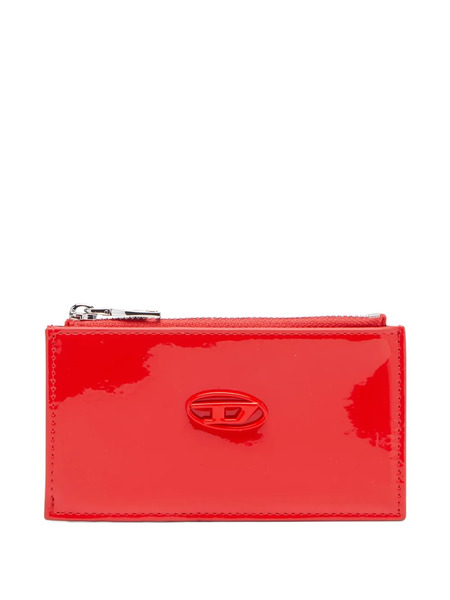  Diesel Logo-plaque Zip-fastening Card Holder - Red 