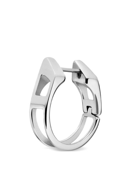  Diesel Logo Single Hoop Earring - Silver 