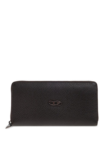  Diesel Logo Zip Wallet - Brown 