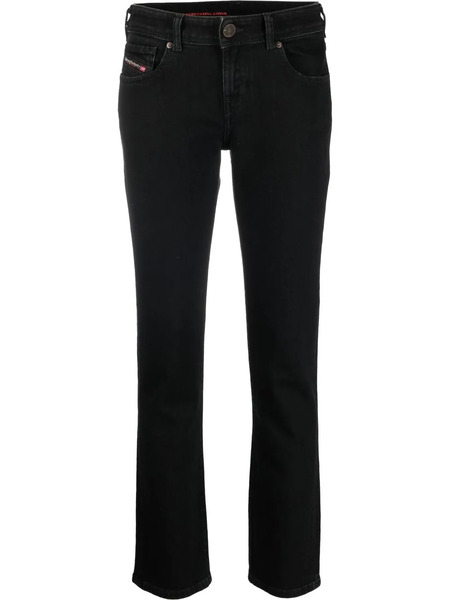  Diesel Low-rise Flared Crop Jeans - Black 
