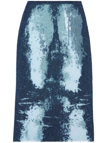  Diesel M-begonia Midi Skirt - Blue 