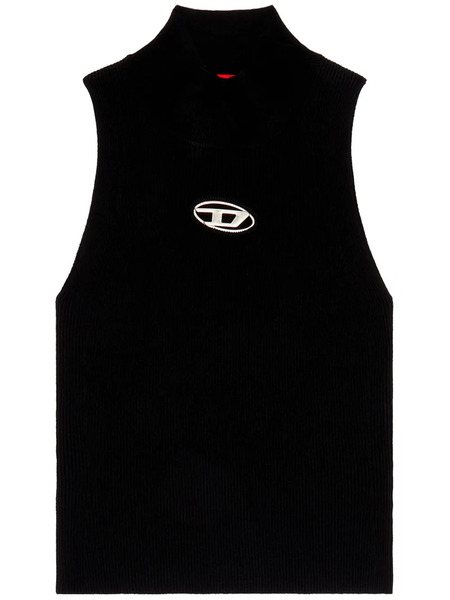  Diesel M-onervax Mock-neck Top - Black 