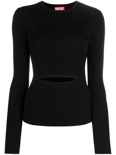  Diesel M-peris Cut-out Knitted Top - Black 