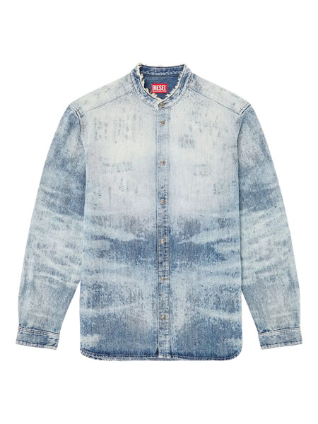 Diesel Mandarin-collar Denim Shirt - Blue 