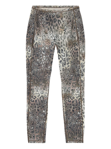 Diesel Meredith-utlt Leopard-print Leggings - Neutrals 