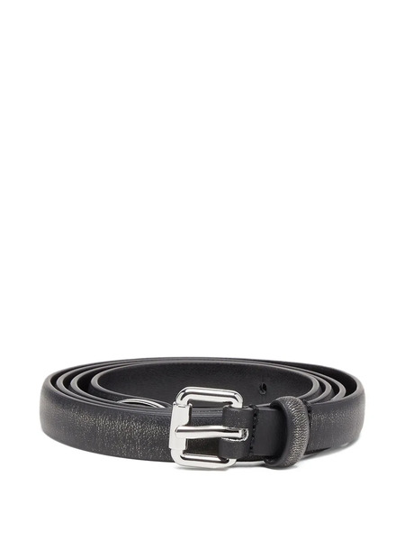  Diesel Metallic-buckle Leather Belt - Black 