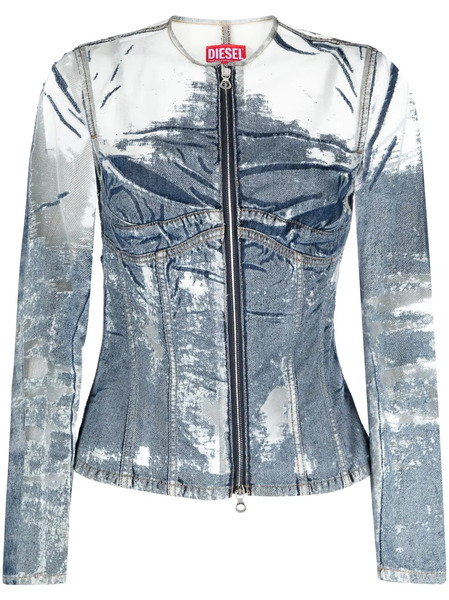  Diesel Milly Denim Fitted Jacket - Blue 