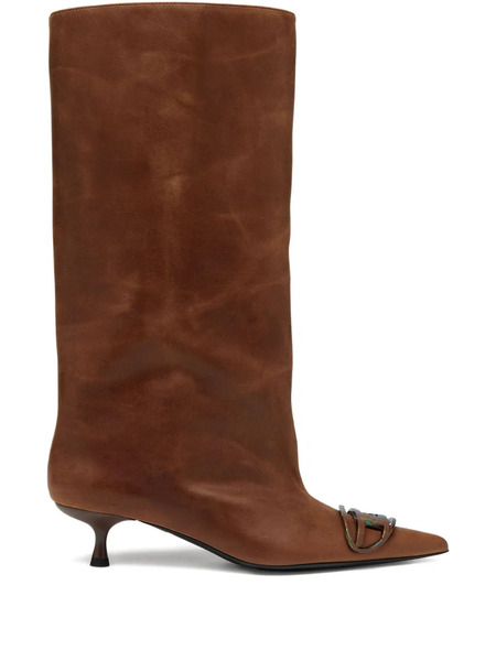  Diesel 39mm Venus Leather Knee-high Boots - Brown 