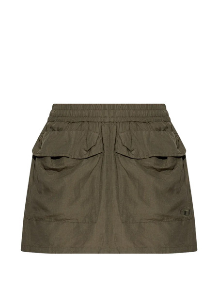  Diesel O-cean-s2 Pocket Elasticated Mini Skirt - Green 