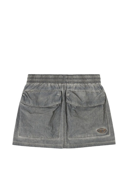 Diesel O-cean-s1 Pocket Elasticated Mini Skirt - Grey 