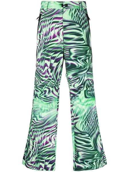  Diesel Optical-print Canvas Trousers - Green 