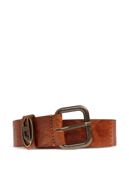  Diesel Ova-logo Leather Belt - Brown 