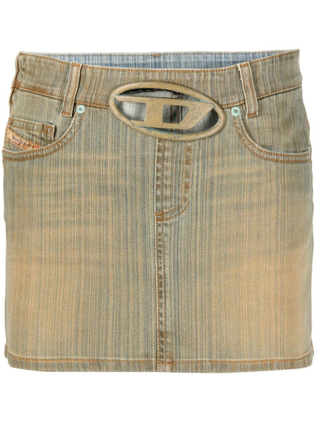  Diesel Oval D Buckle Denim Skirt - Blue 