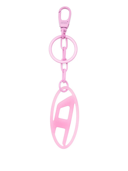  Diesel Oval D Charm Keyring - Pink 