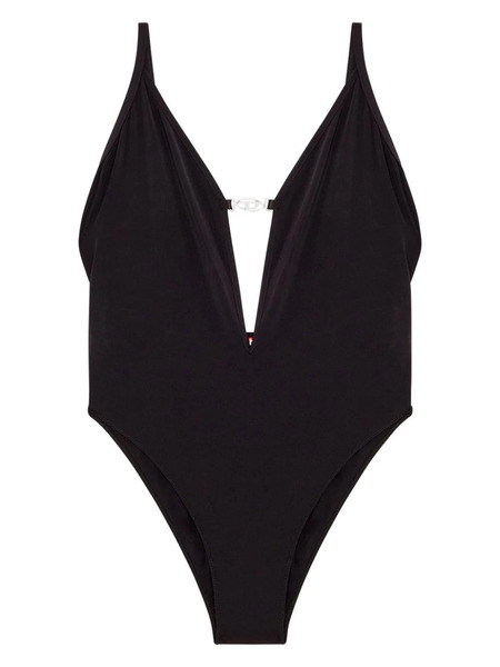  Diesel Oval D-plaque Jersey Bodysuit - Black 