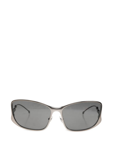  Diesel Oval Embellished Sunglasses - Silver 