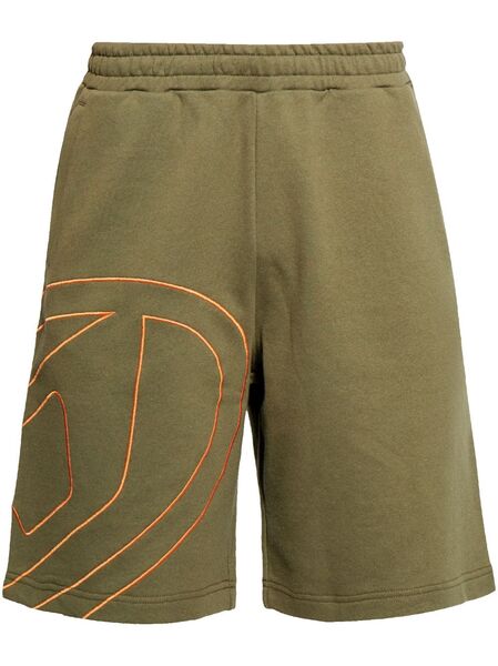  Diesel P-crow-megoval Shorts - Green 
