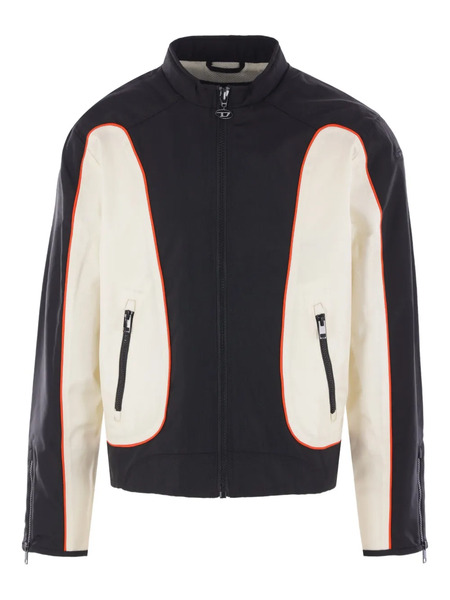  Diesel Panelled Zip-front Biker Jacket - Black 