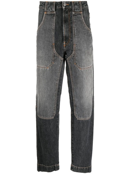  Diesel Patchwork Straight-leg Jeans - Black 