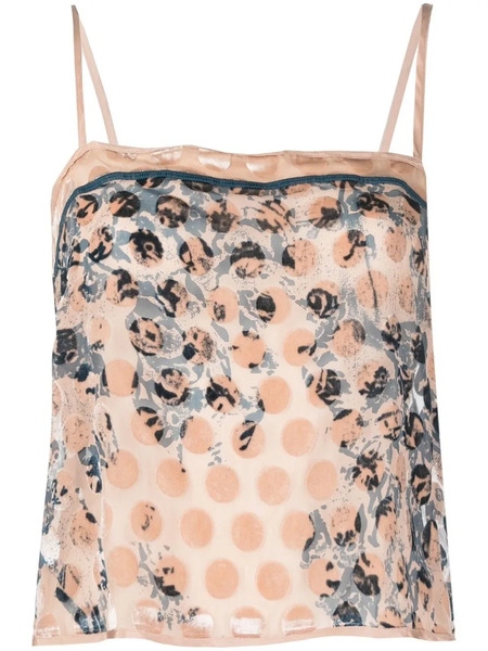  Diesel Patterned Sleeveless Top - Neutrals 