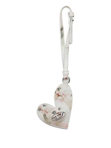  Diesel Play Mirror Keyring - White 